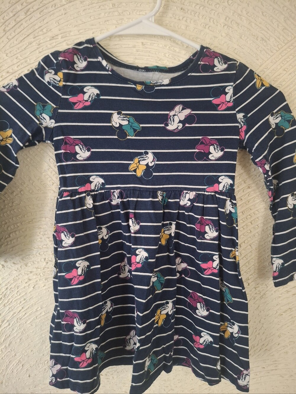 jumping beans Navy Striped Minnie Mouse Long-Sleeve Top